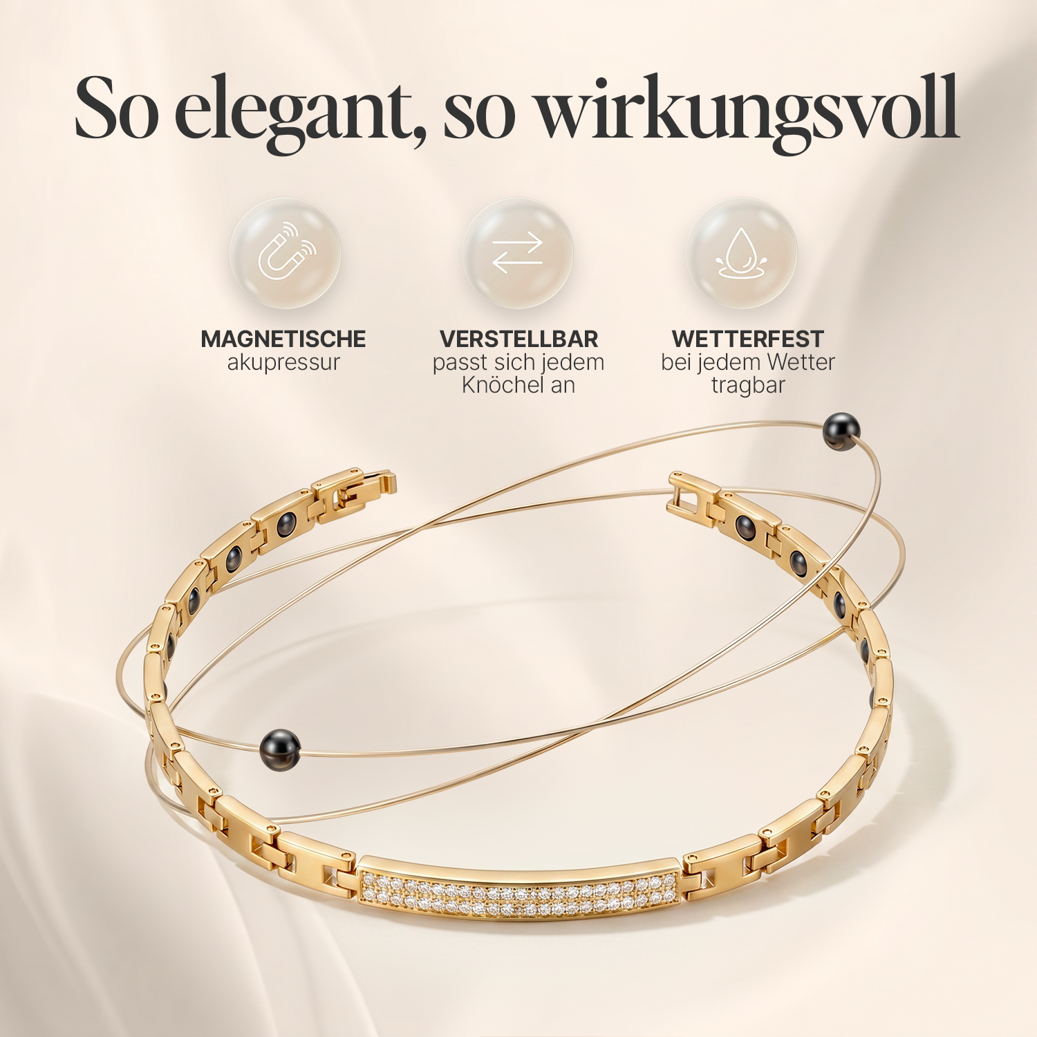 Luxus GOLD Fußkettchen für die Gesundheit – Unsichtbares Wohlbefinden