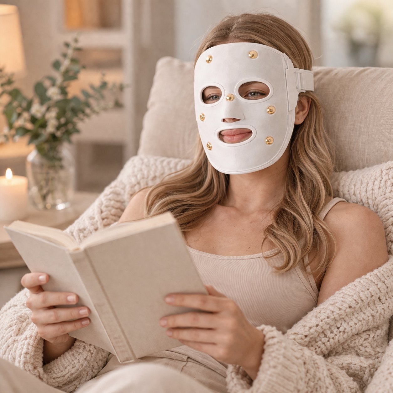 Maske mit Mehrpunkt-Magnettherapie