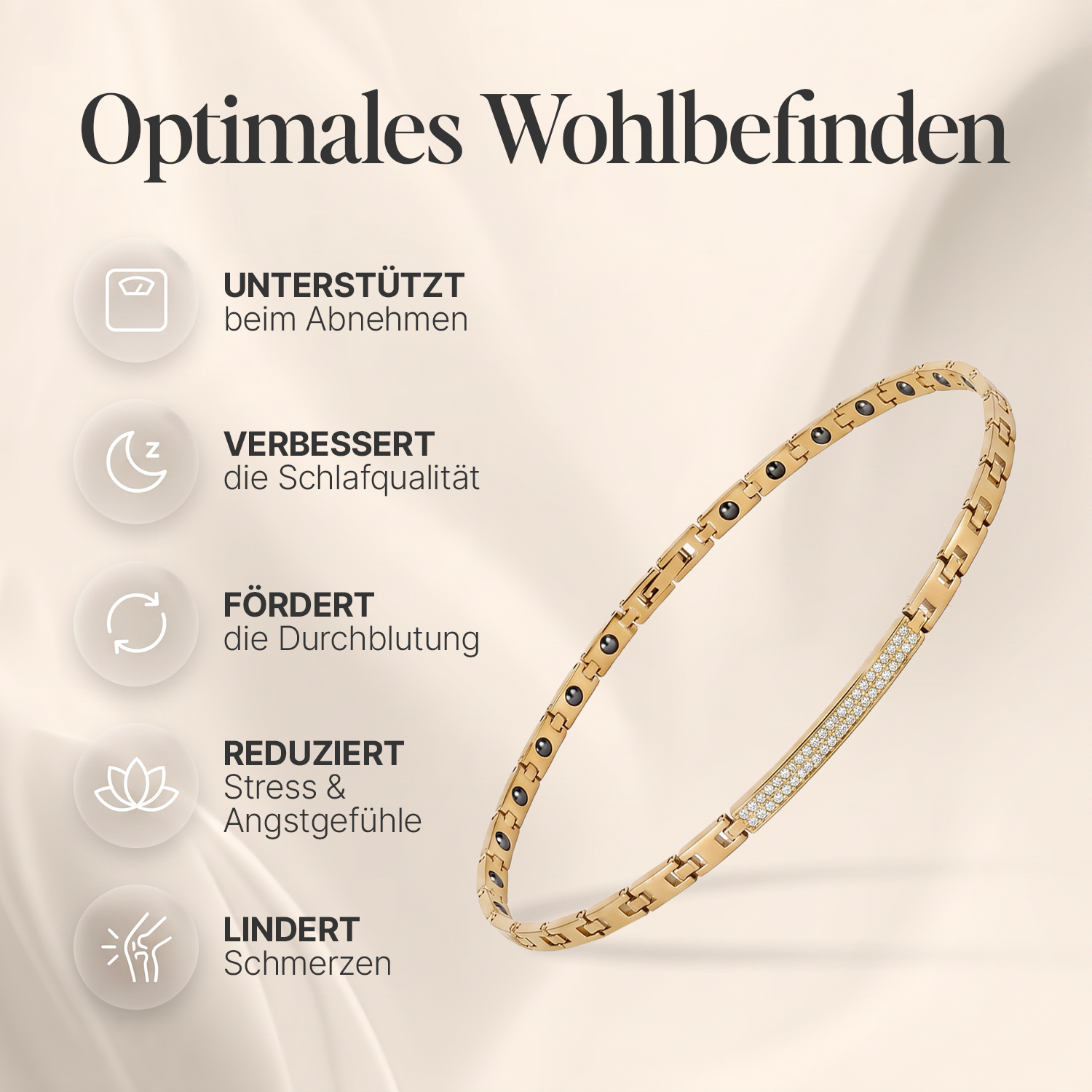 Luxus GOLD Fußkettchen für die Gesundheit – Unsichtbares Wohlbefinden