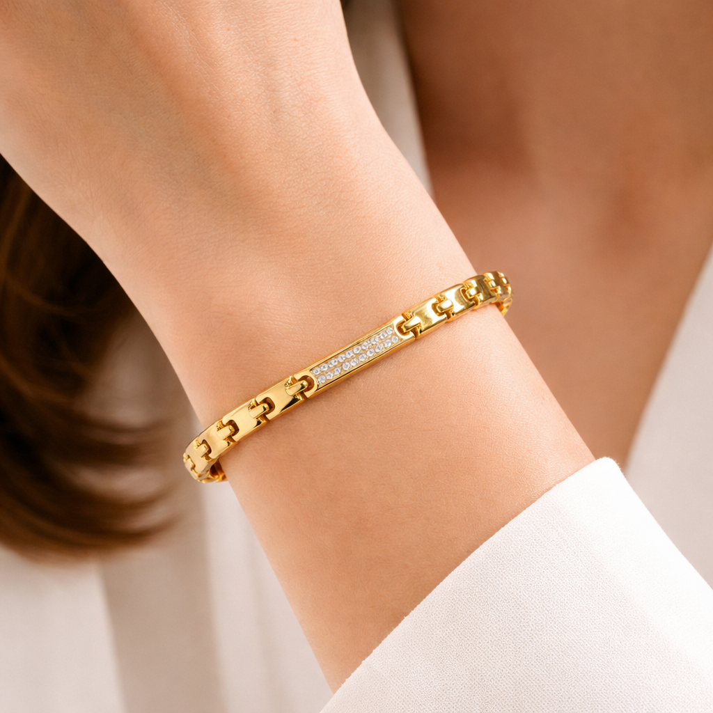 Luxus GOLD Armband für die Gesundheit – Maximales Wohlbefinden